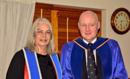 Professor Marcia Langton and Adjunct Professor Stewart Gill. Professor Marcia Langton and Adjunct Professor Stewart Gill.